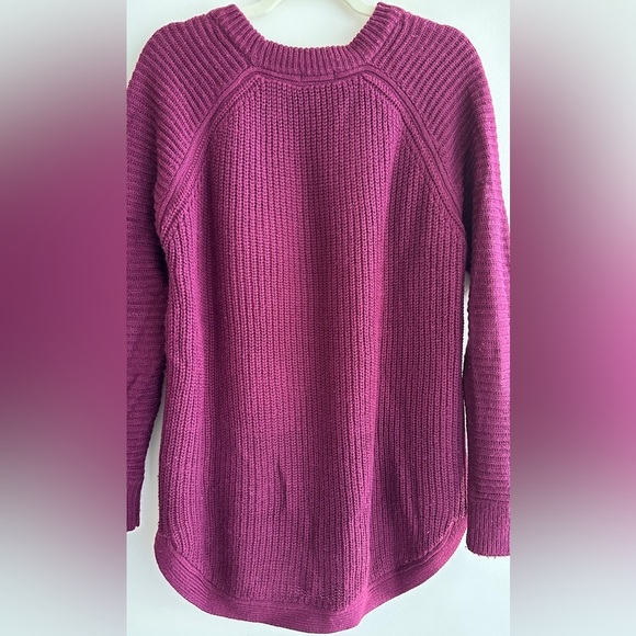 RDI Berry/Purple/Maroon Oversized Knit Cozy Sweater, Leggings Sweater, Size XL - Picture 12 of 15
